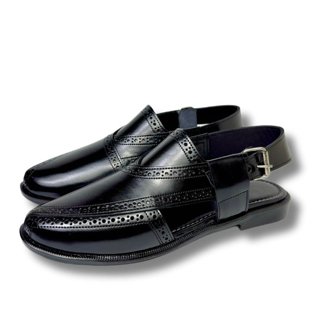 BLACK PASHAWRI SANDAL