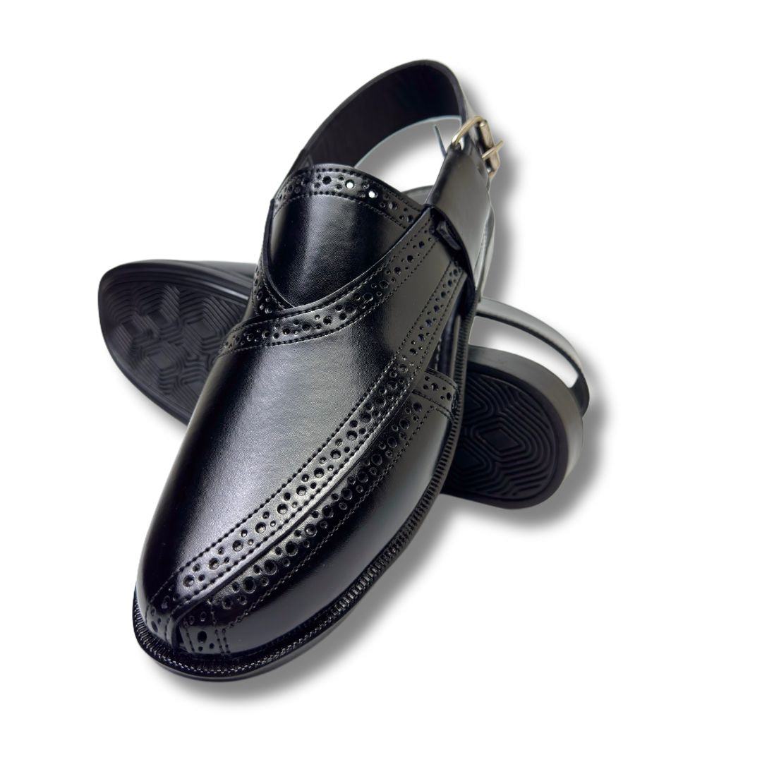 BLACK PASHAWRI SANDAL
