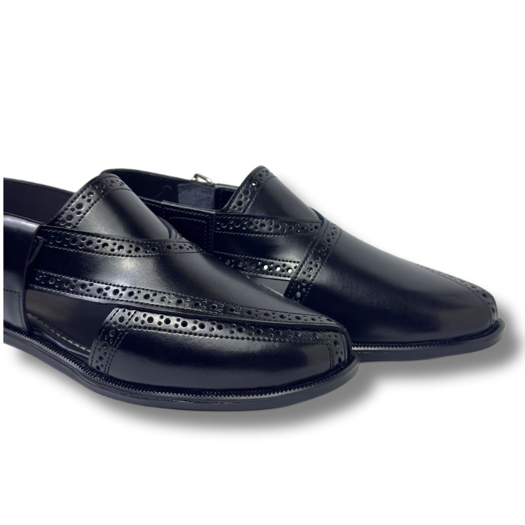 BLACK PASHAWRI SANDAL