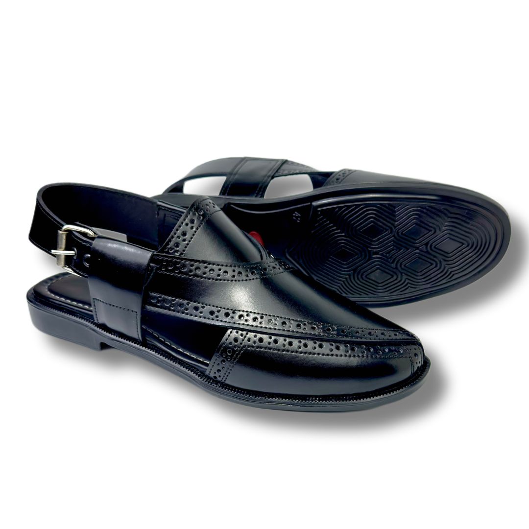 BLACK PASHAWRI SANDAL