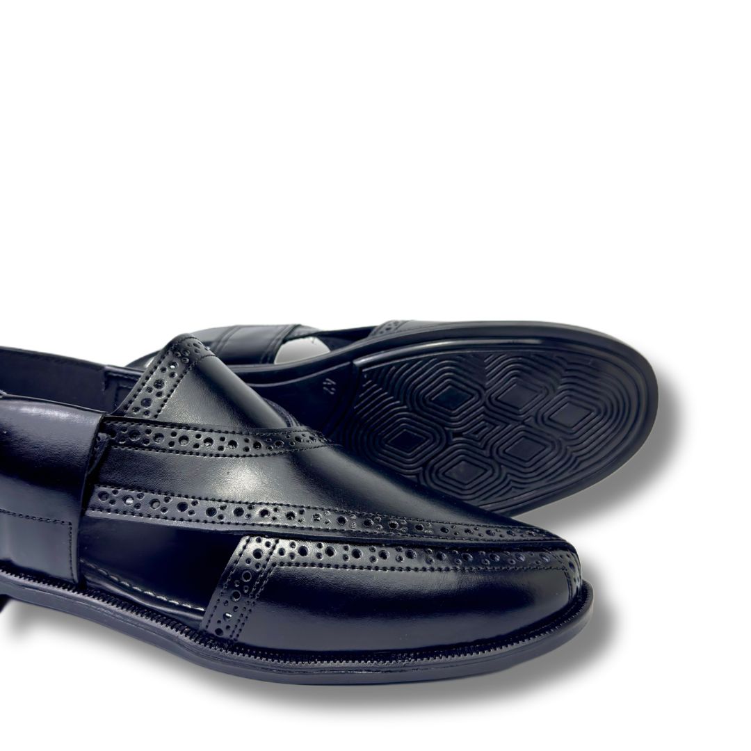 BLACK PASHAWRI SANDAL