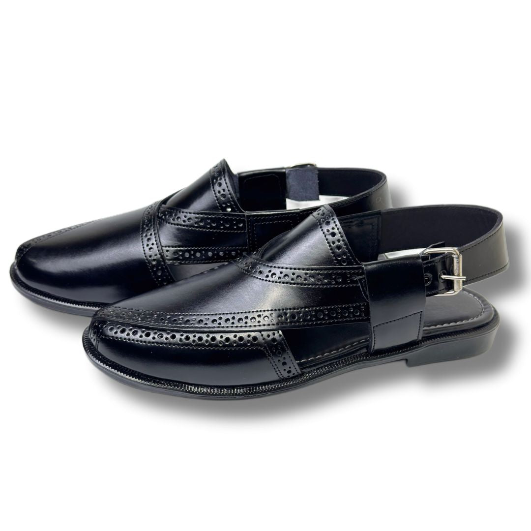 BLACK PASHAWRI SANDAL