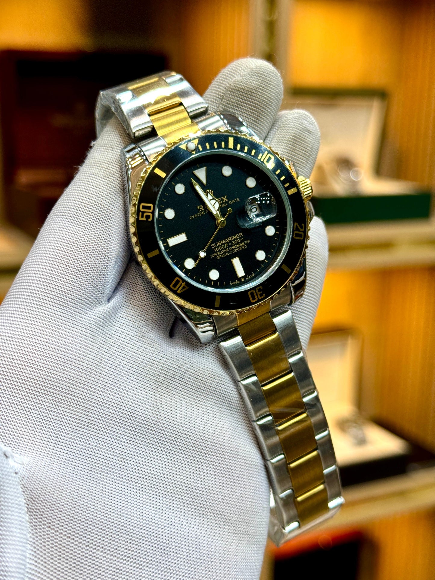 Bezel Rotating | Two Tone Black and Classic silver | Premium Quality