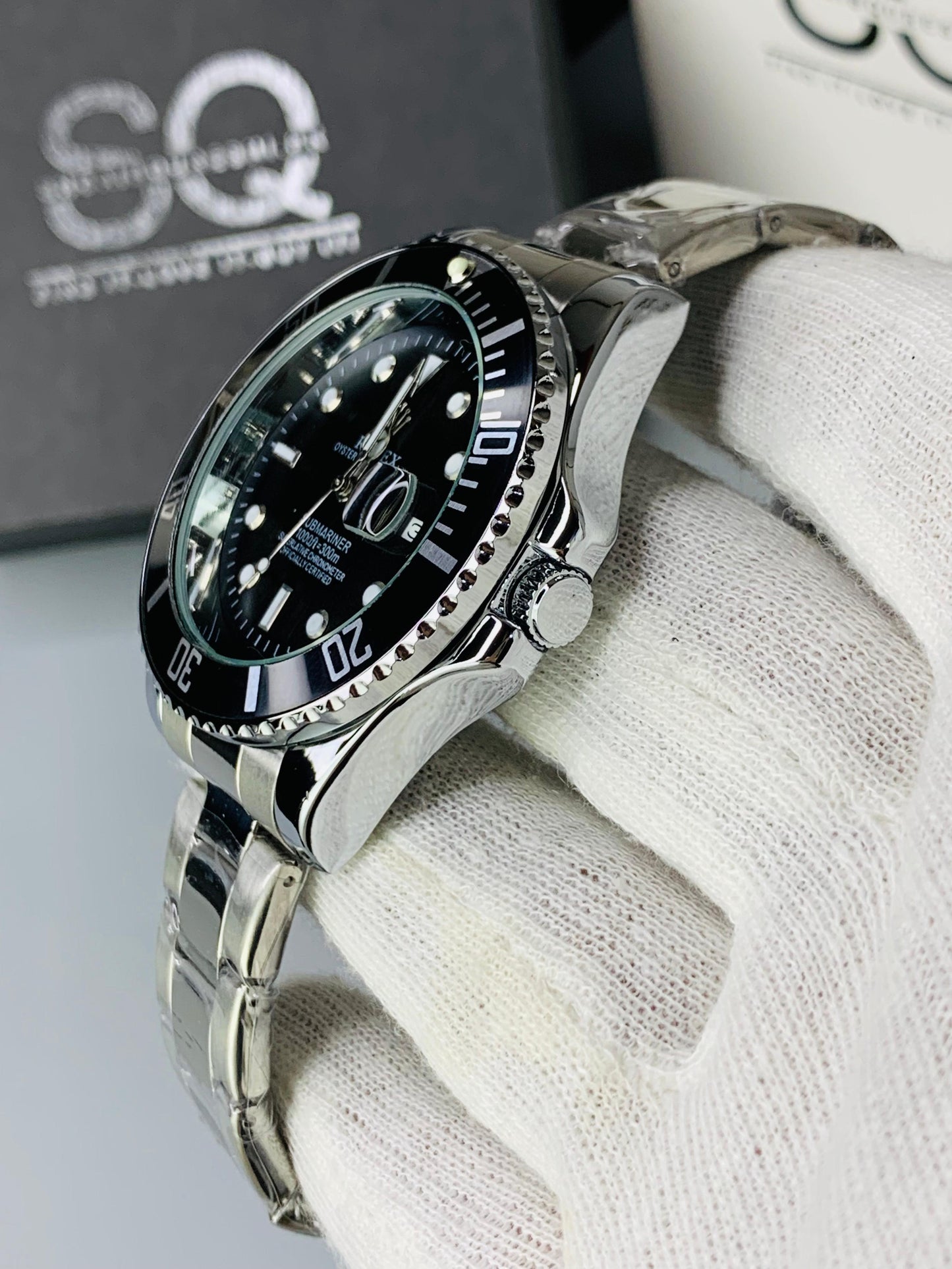 Bezel Rotating | Two Tone Black and Classic silver | Premium Quality