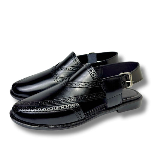 BLACK PASHAWRI SANDAL