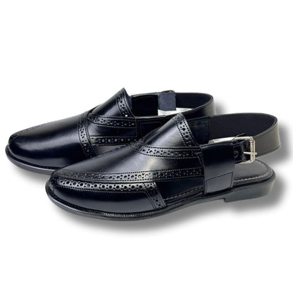 BLACK PASHAWRI SANDAL